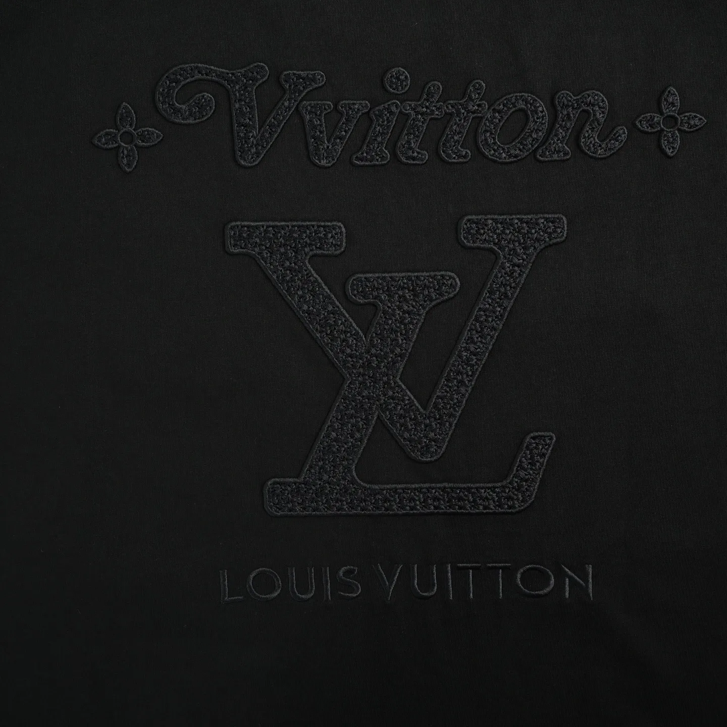 Louis Vuitton/Louis Vuitton 26ss woven letter embroidered short sleeves